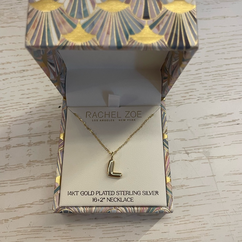 Rachel Zoe Gold Plated Initial Necklace
